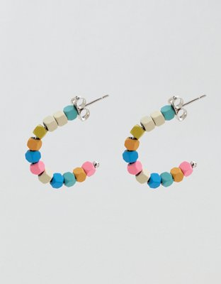 Pura Vida Bahama Beaded Hoop Earrings