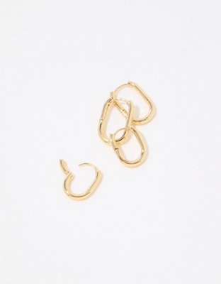 Aerie Chunky Paperclip Hoop Earring Pack