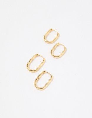 Aerie Chunky Paperclip Hoop Earring Pack