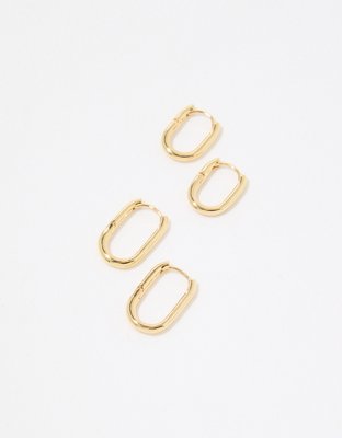 Aerie Chunky Paperclip Hoop Earring Pack