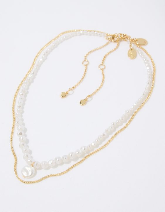 Aerie Pearl Choker Necklace Pack