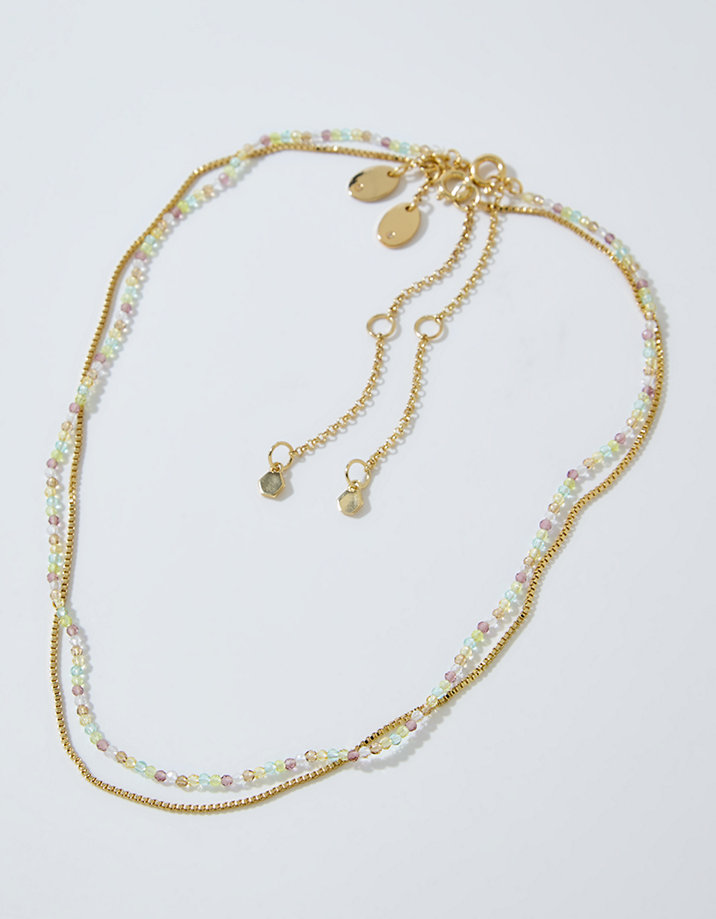 Aerie Multi Faceted Bead Necklace Pack