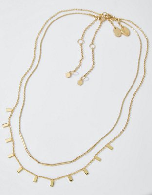 Aerie Colored Tube Bead Necklace Pack