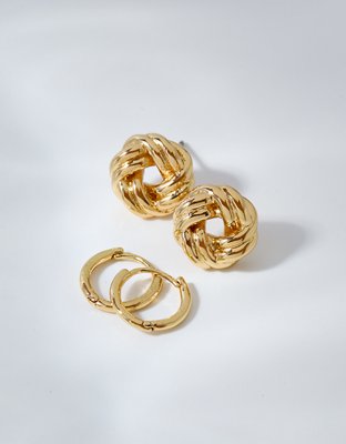 Aerie Huggie And Stud Earring Pack
