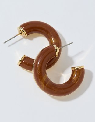 Aerie Chunky Resin Hoop Earrings