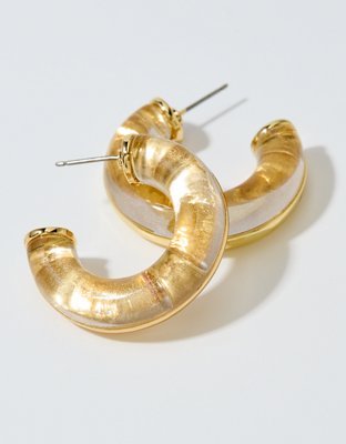 Aerie Chunky Resin Hoop Earrings