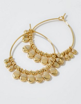 Aerie Resin Charm Hoop Earrings