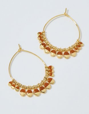 Aerie Resin Charm Hoop Earrings