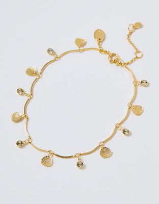 Aerie Wavy Chain Shell Anklet
