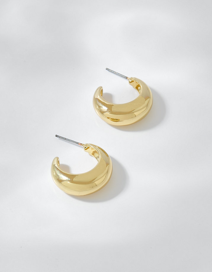 Aerie Shiny Gold Hoop Earrings