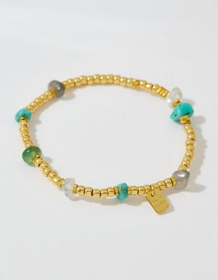 Pura Vida Bead & Stone Bracelet