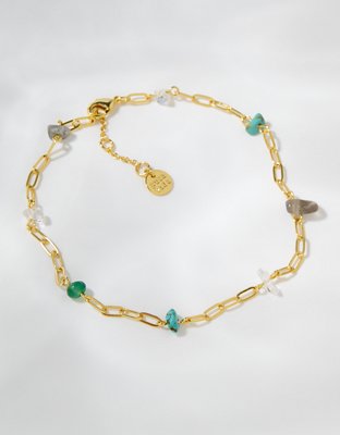 Pura Vida Bead & Stone Anklet