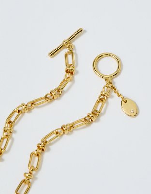 Aerie Chunky Gold Lock Necklace — фото 3