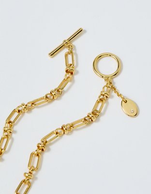 Aerie Chunky Gold Lock Necklace