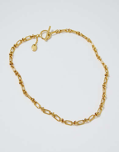 Aerie Chunky Gold Lock Necklace