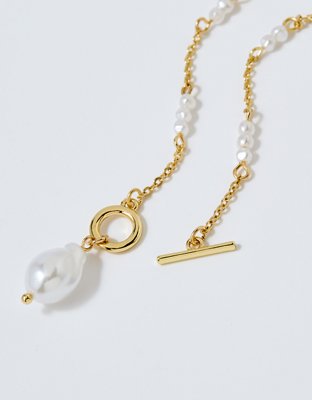 Aerie Baroque Pearl Charm Necklace