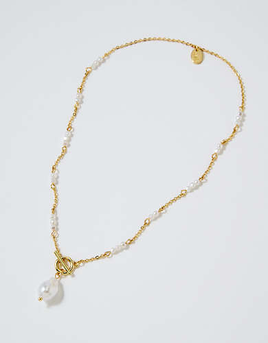 Aerie Baroque Pearl Charm Necklace