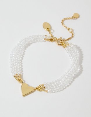 Aerie Hammered Heart Bracelet