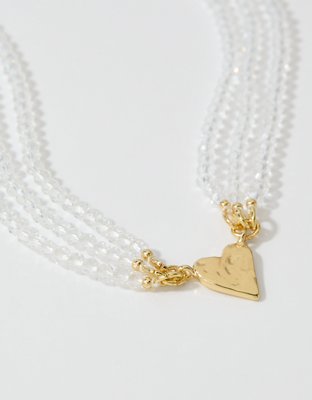 Aerie Hammered Heart Necklace