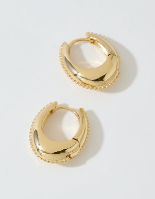 Aerie Beaded Side Hoop Earrings