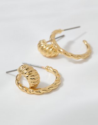 Aerie Croissant Hoop & Stud Earring 2-Pack