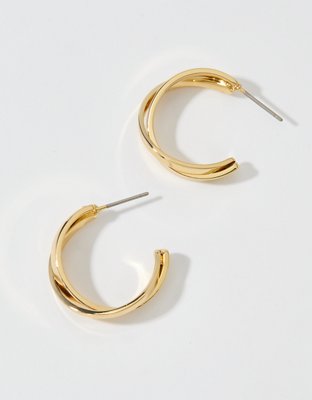 Aerie Criss Cross Hoop Earrings — фото 2