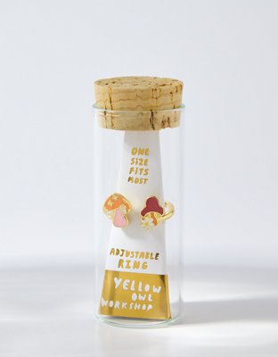 Aerie Yellow Owl Magic Mushroom Adjustable Ring — фото 2