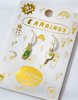 Aerie Yellow Owl Pickleball Earrings — фото 2