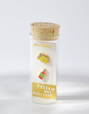 Aerie Yellow Owl Taco And Hot Sauce Earrings — фото 2