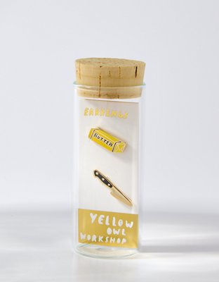 Aerie Yellow Owl Butter And Knife Earrings — фото 2