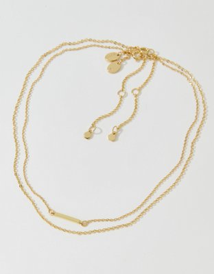 Aerie Dainty Bar Necklace 2-Pack