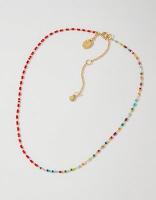 Aerie Mini Cube Beaded Necklace