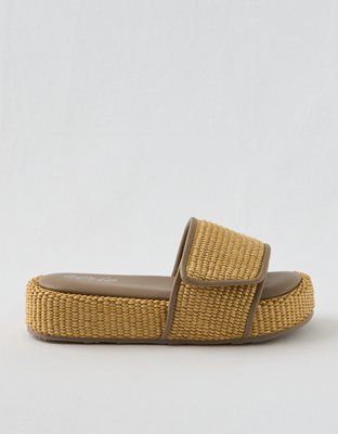 Aerie Straw Sandal