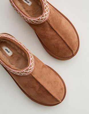 Aerie Embroidered Scuff Slippers