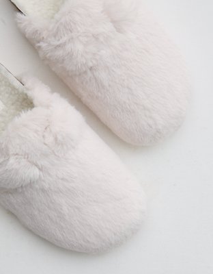 Aerie Faux Fur Cork Bottom Slides