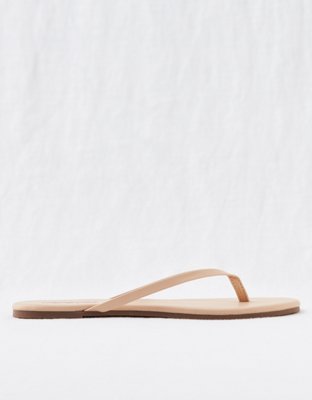 american eagle white flip flops