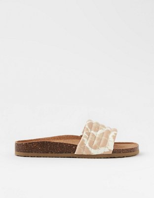 Женские сандалии Aerie Puffy Printed Cork Slide — фото 2