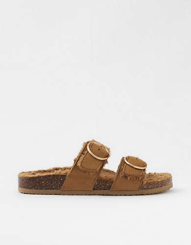 Aerie Sherpa Double Strap Slides