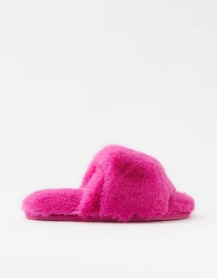 Aerie Fur Slides