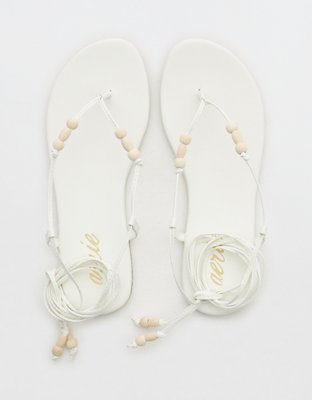 Женские сандалии Aerie Wood Bead Lace Up Sandal — фото 2