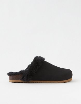 Женские сабо Aerie Suede Fur Lined Clogs — фото 2