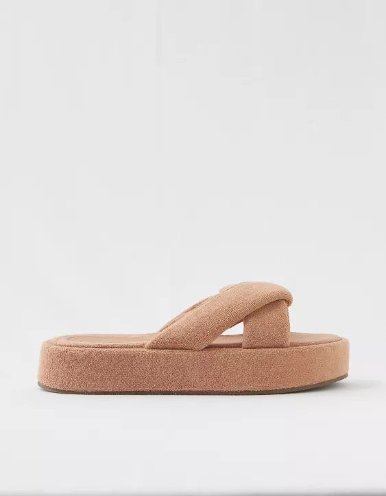 Aerie Terry Twist Platform Sandal