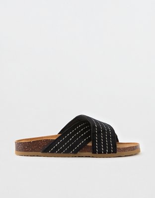 Aerie Velvet Criss Cross Sandal