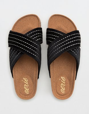 Aerie Velvet Criss Cross Sandal