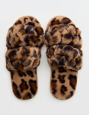 Aerie Braided Fur Slippers