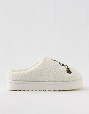 Aerie Halloween Sherpa Scuff Slippers