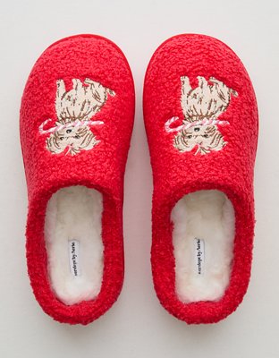 Aerie Embroidered Slippers