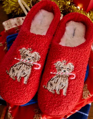 Aerie Embroidered Slippers