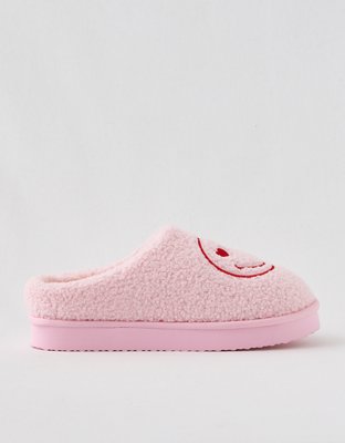 Aerie Smiley® Sherpa Scuff Slippers