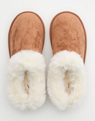 Aerie Fur Scruff Slippers